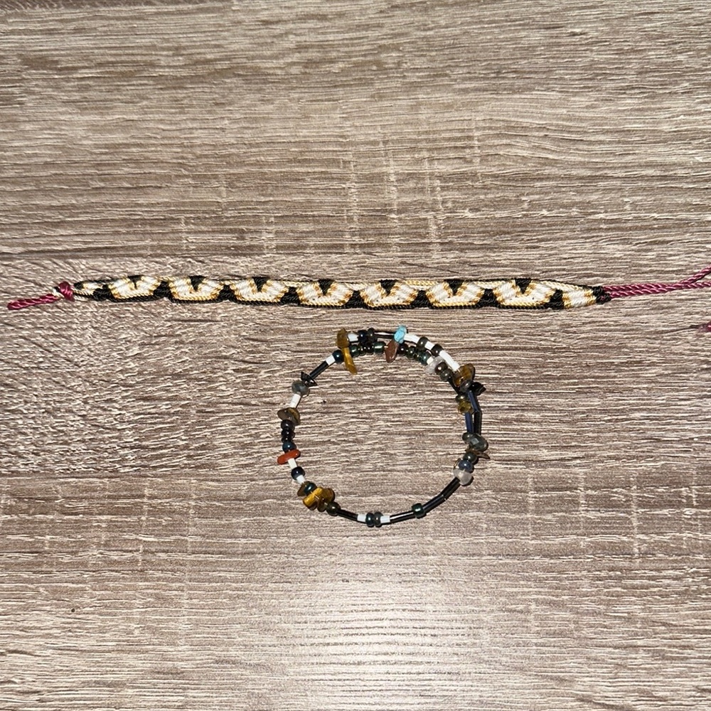 Bracelets adjustable set of two 7.5 inches handmade Bracelet